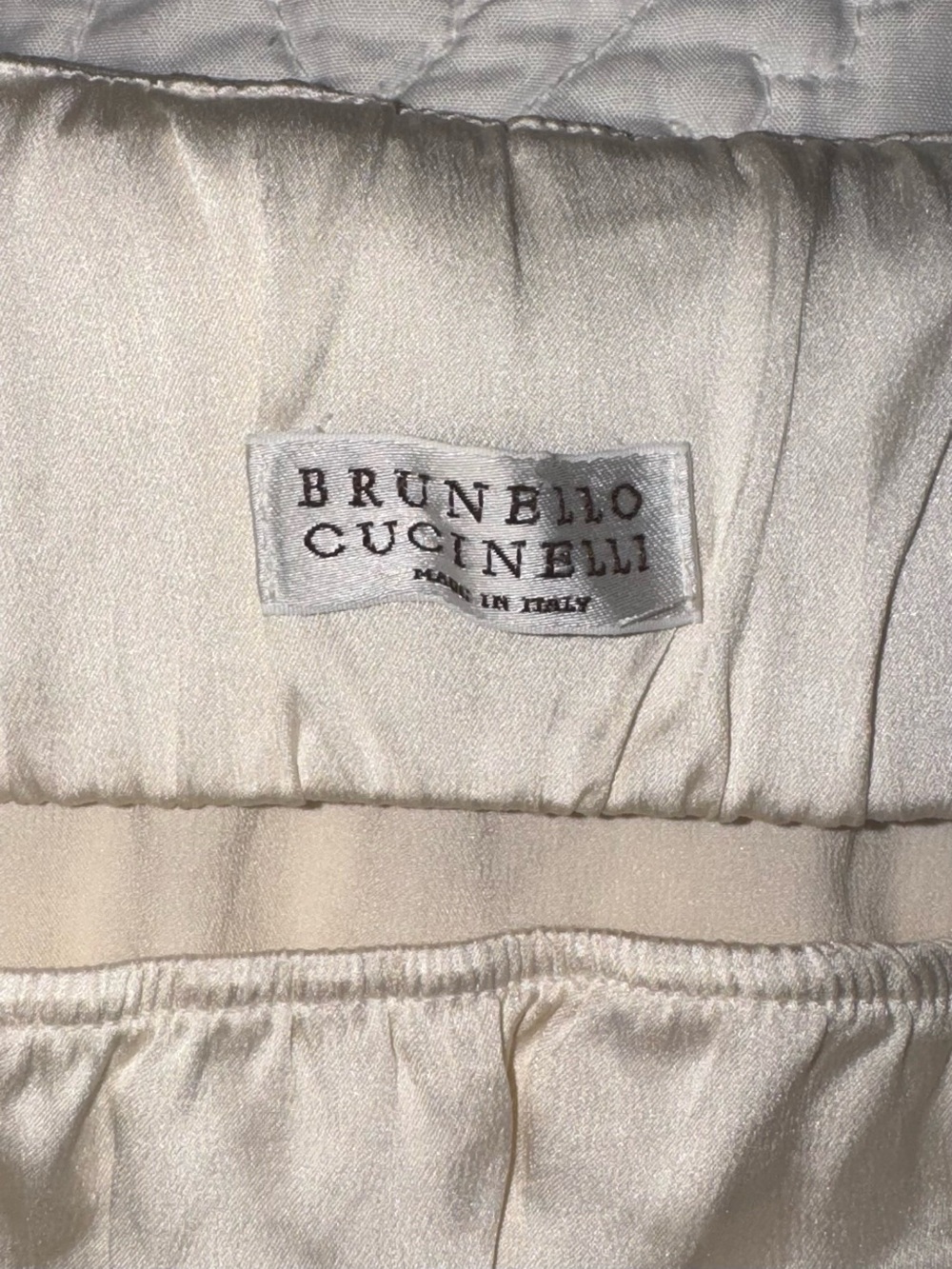 Brunello Cucinelli Strapless Silk Ivory Top - Picture 6 of 7